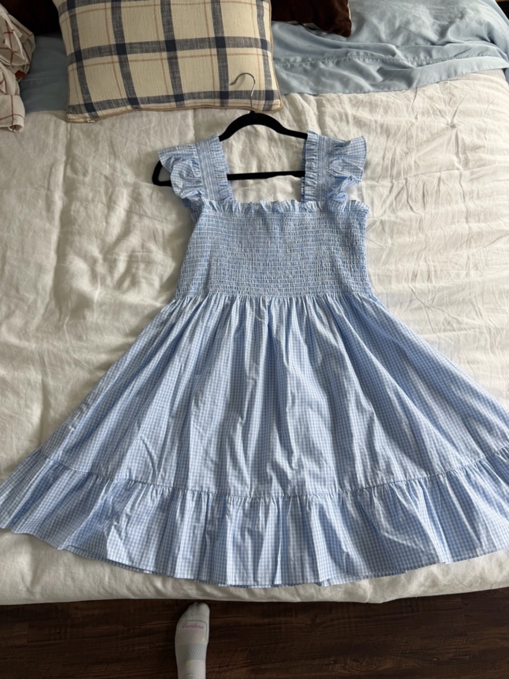 Hill House Elizabeth Nap Dress in Hydrangea Gingham - Picture 2 of 5